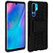 Cover Huawei P30 Pro Antishock Silicone Policarbonato Supporto Integrato Nero - Foto miniatura 3