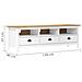 Mobile Porta TV Hill Bianco 158x40x47 cm in Legno di Pino - Foto miniatura 4