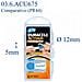 6 Pile Per Protesi Acustiche Udito Sordità Batterie Per Apparecchi Acustici 675 Pr44 Blister Arancio Activair Hearing Aid Easy Tab - Foto miniatura 7