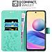 Cadorabo Custodia Compatibile Con Xiaomi Redmi Note 10 5g / Poco M3 Pro 5g In Turchese Fiore - Coperchio Protettivo In Design Floreale Con Chiusura Magnetica, Funzione Stand E Slot Per Carte - Foto miniatura 3