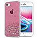 Cadorabo Custodia Compatibile Con Apple Iphone 7 / 7s / 8 / Se 2020 In Rosa Con Glitter - Coperchio Protettivo In Silicone Tpu Flessibile Con Glitter Scintillanti - Foto miniatura 1