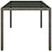 Tavolo Giardino Grigio 190x90x75 Cm Vetro Temperato Polyrattan - Foto miniatura 2