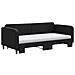 Divano Letto Estraibile Con Materassi Nero 90x200 Cm In Tessuto - Foto miniatura 4