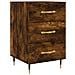 Comodino Rovere Fumo 40x40x66 Cm In Legno Multistrato - Foto miniatura 2