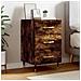 Comodino Rovere Fumo 40x40x66 Cm In Legno Multistrato - Foto miniatura 1
