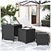 Tavolini Impilabili 3 Pz Neri In Polyrattan - Foto miniatura 1