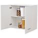 Pensile Da Cucina Armadio Sospeso Da Parete Con Doppia Anta Colore Bianco - Foto miniatura 3