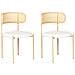 Set Di 2 Sedie Da Pranzo Metallo Legno Chiaro Andover - Foto miniatura 8