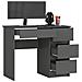 Scrivania per computer A7 destro, 4 cassetti, 90x50x77 cm, Colore Grigio Grafite - Foto miniatura 2