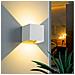 Applique Cubo Led 10w Faretto Lampada Parete Muro Luce Bianco Caldo 3000k - Foto miniatura 1