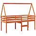 Letto A Soppalco Con Tetto Cera 80x200 Cm In Legno Di Pino - Foto miniatura 3