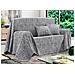 Telo Arredo Copridivano Multiuso Copritutto Misto Cotone Modello Multirighe 300x260 Silver - Foto miniatura 1