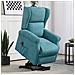 Poltrona Alzapersona Reclinabile a 135° con Poggiapiedi e Telecomando, in Tessuto Blu, 74x94x111 cm - Foto miniatura 2