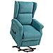 Poltrona Alzapersona Reclinabile a 135° con Poggiapiedi e Telecomando, in Tessuto Blu, 74x94x111 cm - Foto miniatura 1