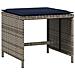 Sgabelli Giardino Con Cuscini 4 Pz Grigi 40x40x35 Cm Polyrattan - Foto miniatura 3