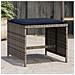 Sgabelli Giardino Con Cuscini 4 Pz Grigi 40x40x35 Cm Polyrattan - Foto miniatura 1