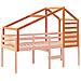 Tetto Letto Bambini Marrone Cera 188x97x113 Legno Massello Pino - Foto miniatura 3