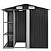 Capanno Da Giardino Con Scaffali Antracite 205x130x183 Cm Ferro - Foto miniatura 3