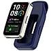 Fibbia Con Clip In Acciaio Per Huawei Band 10/9/8 - Silicone Blue - Foto miniatura 4