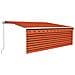 Tenda Sole Retrattile Manuale Con Parasole 4x3m Arancio Marrone - Foto miniatura 1
