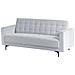Divano Letto 3 Posti Aberdeen Velluto Grigio Chiaro - Foto miniatura 3