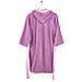 Accappatoio Con Cappuccio Spugnissima Young In Cotone Colore Viola Misura 68 Anni - Foto miniatura 3