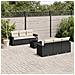 Set Divani da Giardino con Cuscini 7pz Nero Polyrattan - Foto miniatura 2