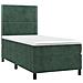 Letto a Molle con Materasso e LED Verde Scuro 90x200cm Velluto - Foto miniatura 3
