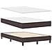 Letto con Box Spring e Materasso & LED Marrone Scuro 120x190 cm Tessuto - Foto miniatura 6