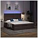 Struttura Letto Pouf con Materasso 160x200 cm in Tessuto - Foto miniatura 3