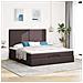 Struttura Letto Pouf con Materasso 160x200 cm in Tessuto - Foto miniatura 4