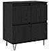 Sideboards 3 pcs Rovere nero 180 x 35 x 70 cm Legno multistrato - Foto miniatura 5