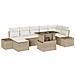 Set Divano da Giardino 8 pcs Beige Poly Rattan - Foto miniatura 1