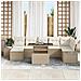 Set Divano da Giardino 8 pcs Beige Poly Rattan - Foto miniatura 3