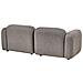 Divano 3 Posti Afoss Tessuto Grigio Scuro - Foto miniatura 4