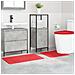 Tappeto da bagno 3 pcs Rosso 50 x 50 cm Polipropilene - Foto miniatura 5