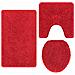 Tappeto da bagno 3 pcs Rosso 50 x 50 cm Polipropilene - Foto miniatura 1