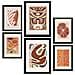 Set Di 6 Stampe Collezioni Di Stampe In Stile Rustico Ed Etnico, Cornici Decorative Per Il Tuo Soggiorno, Stampe Artistiche Da Parete Per La Casa A3 & A4 Senza Cornice - Foto miniatura 1