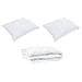 Set di piumini con cuscino 3 pcs Bianco 200 x 220 cm Microfibra - Foto miniatura 1