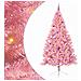 Albero di Natale artificiale con luci integrate Rosa 240 cm PVC - Foto miniatura 1