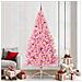 Albero di Natale artificiale con luci integrate Rosa 240 cm PVC - Foto miniatura 2