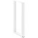 Gambe per tavolo da bar a forma di U 2 pz bianche 60x(100-101) cm in acciaio - Foto miniatura 4