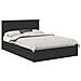 Letto con Contenitore Nero 135 x 190 cm Legno multistrato - Foto miniatura 1