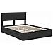 Letto con Contenitore Nero 135 x 190 cm Legno multistrato - Foto miniatura 4