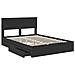 Letto con Contenitore Nero 135 x 190 cm Legno multistrato - Foto miniatura 5