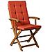 Set Di 2 Sedie Da Giardino Con Cuscini Maui Premium Legno D \'acacia Rosso - Foto miniatura 3