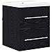 Armadio per Lavabo da Bagno con cassetto Nero 42 x 39 x 52 cm - Foto miniatura 1