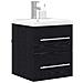 Armadio per Lavabo da Bagno con cassetto Nero 42 x 39 x 52 cm - Foto miniatura 3