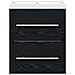 Armadio per Lavabo da Bagno con cassetto Nero 42 x 39 x 52 cm - Foto miniatura 7