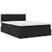 Letto con contenitore e LED con led Nero 140 x 190 cm Velluto - Foto miniatura 6